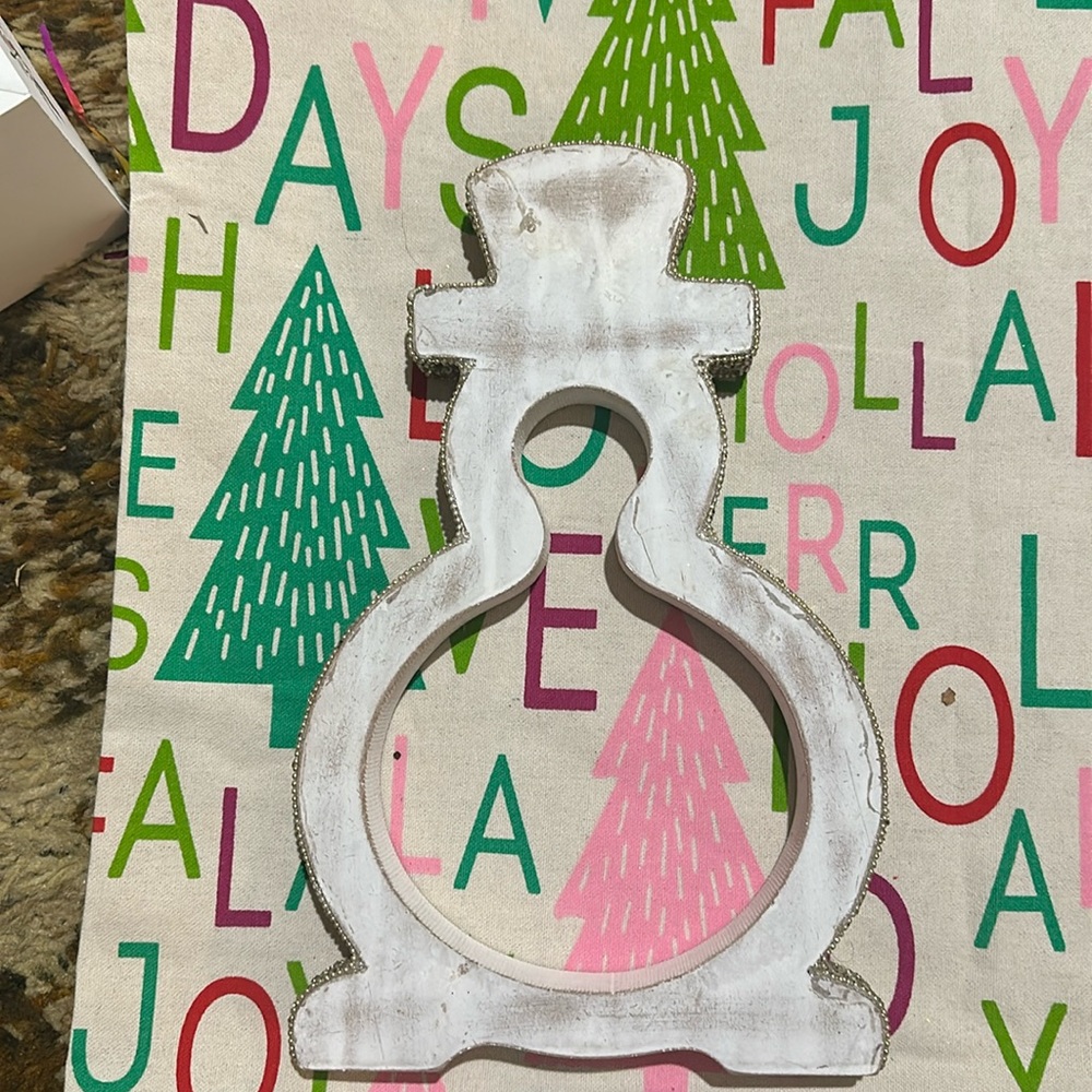 NWOT Beaded snowman decoration